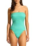 Seafolly Damen Dd Cup Bandeau One Piece Swimsuit Badeanzug, Calypso Jasmin, 4