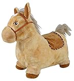 Bayer Chic 2000® Aufblasbares Hüpftier – Braunes Pferd –Mit weichem abnehmbarem Bezug & Luftpumpe – Perfekt für Mädchen & Jungen – Ab 18 Monaten, Braun