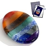 GUJOXILA Chakra Heilsteine Kristalle Steine Heilsteine Edelsteine Glücksbringer Sorgensteine Daumen Heilkristalle Poliert Kristall Stein Oval Edelsteine Spirituelle Meditation Stress Abbauen