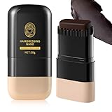 Haarfärbekamm, Haarfärbestift, Grauhaarabdeckung Frauen, Temporärer Haarfärbestiftbürste, Haaransatz-Shading Pinsel, Graue haare abdecken für Männer und Frauen (Dunkelbraun, C)