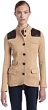 525 America Damen Reitjacke mit Lederbesatz - Beige - Large