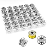 PEAKTOP 36 Stück Nähmaschinen Spulen, Metall Nähmaschinenspulen, Spulen Nähmaschine Mit Spulenbox, Nähspulen, Nähmaschinen Zubehör Für Die Meisten Nähmaschinen