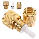 FONDOTIN 2 Stück Wasserhahn-Schnellkupplung y Schlauchanschluss Wasserabsperrventil gartenwerkzeuge gartenvliese Teleskopgelenk Wasserschlauchanschluss Verkupferte Aluminiumlegierung Golden