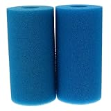 Toyvian 2 Stück Pool Filter Ersatz Schwamm Zylindrischer Filterschwamm mit Effektiver Filterfunktion Waschbar und Wiederverwendbar Geeignet für Poolpumpen zur Entfernung von Schmutz und