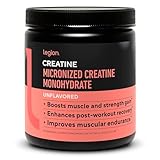 LEGION Micronized Creatin Monohydrate Supplement - Clean Creatin Powder for Muscle Gain & Post Workout Recovery - Micronized Creatin Supplement for Maximum Absorption (100 Portionen, Unflavored)