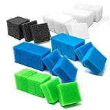 VIALIA 74x Filterschwamm Aquarium kompatibel mit Juwel Compact BioFlow 3.0/ M, 6X Kohlefilter, 6X Grobfilter, 6X Nitrat, 6X Feinfilter, 50x Polyfilter, Aquarium Schwämme