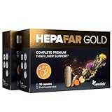 Hepafar Gold Premium mit Glutathion, Kurkuma, Mariendistel, Cholin, Artischocke und Ingwer – Nahrungsergänzungsmittel für die Leber, 60 Kapseln, von Sensilab