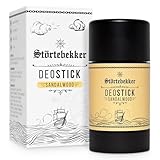 NEU: Störtebekker® Premium Deostick Sandelholz - Erfrischender Deodorant Stick für Herren - Deostift für langanhaltende Frische - Männer Geschenkidee - Made in Germany - 75gr Deo Stick Sandalwood