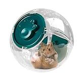 Hamster-Übungsball, Fitness Laufrad, atmungsaktiv, Hamsterkäfig, tragbar, multifunktionales Design, lustige Spielaktivitäten, für Familie, Freunde, Kinder, Jugendliche, 17,9 x 17,9 x 17,09 cm