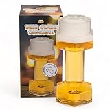MIJOMA Hantel Bierglas, 22 cm - 700ml - Lässiger Saufsport Workout Bierfreunde Dumbbell für Fitness und Fest - Ein Bierabenteuer für Spaßliebhaber - Spülmaschinenfest und alltagsfest