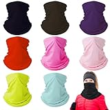 CYZBL 8 Stücke Outdoor Multifunktionstuch, Elastischer Sport Nahtlose Schal, Motorrad Halstuch, UV Residenz, Unisex Schlauchtuch für Yoga Laufen Wandern Motorradfahren (einfarbig)
