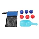 ZASCHMOY [Tragbares Strandspiel -Spiel -Set Spaß Im Freien Beach Ball Game für Erwachsene und Teenager PVC Blue und Rote Bälle mit Netzspeicherbeutel und Schaufel]