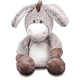 Qxwuyazbryl Esel Puppe, Kuscheltier Esel, Esel Plüschtier 32 cm, Süßer Grauer Esel Stofftier, Süßes Plüschtier, Weicher Plüschesel, für Kuscheln und Spielen, Tolles Geschenk für Kinder Mädchen Jungen