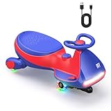 FanttikRide N7 Pro Kinder Elektroauto, Elektrisches Rutschauto mit Pedal, Typ C aufladbar Batterie Kinder Auto, 2 Geschwindigkeit Kippschutz Leuchtende Räder, Bluetooth, für Kind ab 3 Jahren, Blau