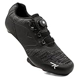 Feyenold Herren Fahrradschuhe Damen Radsport Schuhe Kompatibel mit Peloton & Kompatible Installation Look SPD SPD-SL Delta Lock Pedal Reitschuhe Schwarz 45 EU