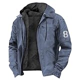 Generisch Herren Übergangsjacken Übergröße Arbeit Fleecejacken Winterkleidung Jacke Baumwolle Outdoor Warme Angeln Jacken Winterjacke 5XL Große Größen Microfleece Jacke Herren 5XL