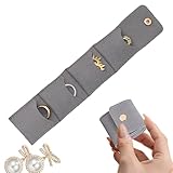 Reisetasche für Schmuck, Halterung für Ringe, mit Schnalle, faltbar, geteilt, moderne Aufbewahrung für Schlafzimmer, Geschäft, Flitterwochen, Oma, Flugzeug, Hochzeit