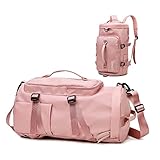 Sporttasche für Damen, Sporttasche Rosa mit Schuhfach & Nassfach, Reisetasche Weekender Tasche Saunatasche, Gym-Bag, Trainingstasche, Yogatasche (Rosa)