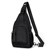 TANTOMI Brusttasche Herren, Sling Bag Herren, Schultertasche Herren Verstellbare Schulter, Wasserfest Umhängetasche Herren, Crossbody Bag für Männer Outdoor-Sportarten Wandern Radfahren