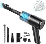 Akku Handstaubsauger, 15000Pa USB aufladbar Tragbar Leicht Mini Staubsauger, 4000mAh Auto-Staubsauger, Nass & Trocken Handsauger, für den Auto, Haus, Küche, Tierhaare