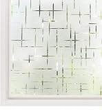 rabbitgoo Fensterfolie Statisch Haftend Sichtschutzfolie Selbstklebend Klebefolie Milchglasfolie Fenster Folie Milchglas Dekofolie für Bad Küche Anti-UV Kreuz 44.5 x 200 cm