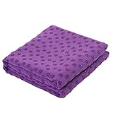 Naisidier Yoga-Handtuch rutschfeste Yoga-Decke Schnell trockene Mikrofaser extra lang für Hot Yoga und Pilates lila Hygienic Yoga-Handtuchüberlagerung für Yoga-Matte