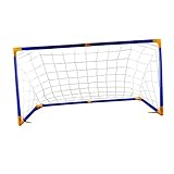 TOGEVAL Tragbare Fußballtore Für Kinder Faltbares Fußballnetz Für Drinnen Und Draußen Inklusive 2 Langen Rohren 4 Kurzen Rohren Förmigen Rohren 1 Fußballnetz 1 Fußball Und 1