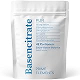 Basencitrate Pur ohne Zucker und Süßungsmittel | Für eine normale Säure-Basen-Balance | Viel Magnesiumcitrat | Geeignet für Diät und Basenfasten | Vegan | Basisch salziger Geschmack (300g)