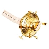 GARVALON Retro Kerosinlampen Brenner Messing Regulierbar Vintage Öl Lampenöl Halter Ersatzteil für Klassische Petroleumlampe mit Dochtführung und Helligkeitsanpassung