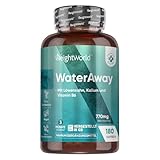 Water Away Kapseln - 11 in 1 Komplex für 3 Monate - Mit Apfelessig, Grüner Tee, Löwenzahn, Kalium - 180 vegane Entwässerungskapseln von WeightWorld