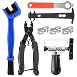 ETROBOT Kettennieter Fahrrad, Fahrradkette Werkzeug Kettenschloss Zange, Ketten Prüfer, Kettenentferner -Fahrradkette Reparatur Set -3 Paar Fahrradketten Nieten Kettenzange für 6-10 Fach Fahrradkette.