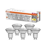 Osram LED Base PAR16, Sockel: GU10, Nicht Dimmbar, Warmweiß, Ersetzt eine herkömmliche 35 Watt Lampe, 36 Grad Abstrahlwinkel, 5-er Pack