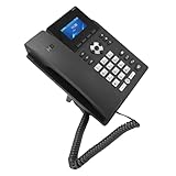 Luocute Business IP -Telefon, 2 Serviceleitungen 2,4 Zoll Farbdisplay Dual 1000m RJ45, Kompatibel für USB A, RJ9, EHS -Port, Poe 5.0. Lärmsparm, Geeignet für öffentliche Gebiete