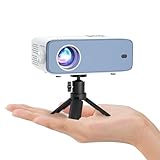 Mini Beamer, VOPLLS 20000L Full HD 1080P Unterstützt, Tragbar Video Projector mit 50% Zoom, Heimkino Beamer für Handy Phone, Tablet/Laptop/TV-Box/PC