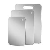 Schneidebrett – Schneidebrett aus Edelstahl | rutschfeste Küchenschneidebretter | doppelseitig verfügbare Schneidebretter | moderne Lebensmittel | rutschfestes Küchenwerkzeug für Käse,