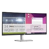 Dell S3423DWC USB-C 34 Zoll WQHD (3440x1440) 21:9 1800R Curved Monitor, 100Hz, VA, 4ms, AMD FreeSync, 99% sRGB, Eingebaute Lautsprecher, USB-C, 2x HDMI, 3x USB, 3 Jahre Garantie