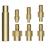 7 STK Lötspitzen Einschmelzhilfe für Gewindeeinsätze, Lötkolben Spitzen für Einschmelzmuttern, 3D Drucker Zubehör für Weller ST Serie 900M/T18 Lötspitzen, M2 M2.5 M3 M4 M5 M6 M8, mit Adapter