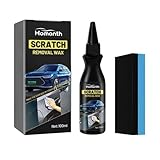 Auto Politur Set | Schneller Kratzerentferner für Autos | Autopolitur + Polierschwamm | Tiefen Kratzer Reparatur Creme | Entfernt Kratzer Effektiv und Schnell (1)