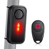 ZEXMTE Fahrrad Alarm 113dB mit Warnlicht Wireless Anti-Diebstahl Vibration Ebike Alarm Wasserdicht Sicherheit Radfahren E-Scooter Alarm mit Fernbedienung