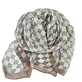 FAIRYGATE Chiffon Schal Schals & Tücher für Damen Schal Chiffon Scarf Blumenmuster Sommer Scarves Stola Halstuch Tuch Seidenschal Blumen A4623