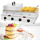 XSDAJSD Kommerzielle Soufflé-Maschine, Gas-Dorayaki-Maschine für die Arbeitsplatte, Muffin-Pfannkuchen-Dorayaki-Soufflé-Maschine, Antihaft-Waffeleisen,B