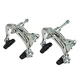 FOMTOR Fahrradbremsen C Brake, 1 Paar Fahrrad Bremsen Set, Rennrad Bremse, Fahrradbremssatz Ersatzteile Zubehör für die Meisten Mountainbikes und Fahrräder, Silbrig, Silbrig