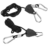NULYLU Verstellbarer Seilaufhänger Für Pflanzenlicht Robuste Ratschen Mit Aluminiumhülsen Für Effektives Wachsen Heavy Duty Ratchet Rope Hanger Für Zimmerpflanzen