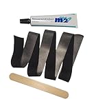 M2 Neorepset Hot Melt/Reparaturband (25mm x 100mm) zum aufbügeln auf kaschiertem Neopren sowie Neoprenkleber für eine dauerhafte und saubere Reparatur von Rissen, Löchern und defekten Nähten.