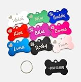 Hundemarke mit Gravur und personalisierte Hundemarke in Knochenform für mittelgroße bis große Hunde und Katzen