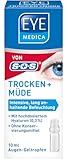 EyeMedica Trocken + Müde, Gel Augentropfen zur intensiven, lang anhaltenden Befeuchtung und Erfrischung der Augen, mit 0,3% hoch dosiertem Hyaluron für müde und trockene Augen, 1 x 10 ml Gel-Tropfen