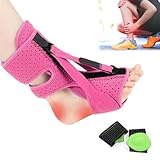 Plantarfasziitis Nachtschiene Set, 3 Verstellbare Riemen Fußschiene, Mittelfuß Nachtschiene, Plantarfasziitis Klammern, Fußbandage mit 2 Fußgewölbe für Plantar Fasciitis, Plattfüße Achilles Tendonitis