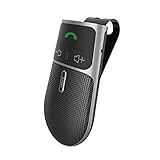 SUNITEC Freisprechanlage für Auto Bluetooth 5.0,Drahtloser Bluetooth Freisprechanlage Auto Auto Power ON Support Siri Sprachführung Unterstützt 2 Telefone Gleichzeitig