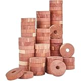 MJFENDAI Mottenschutz aus Zedernholz, 30 Mottenringe Zedernholz Mottenabwehr, Natürlicher Mottenschutz für Kleiderschrank, Zedernholzringe, Effektiver Mottenfalle Kleidermotten Schutz, 4 cm Ringe