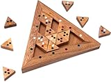 LOGOPLAY Tri-Match - Domino-Puzzle - Legespiel - Denkspiel - Knobelspiel - Geduldspiel - Logikspiel aus Holz